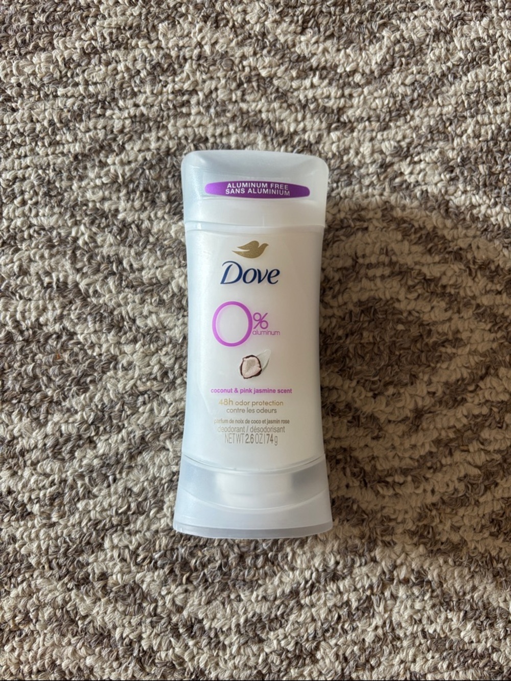 Dove 0% Aluminum Coconut & Pink Jasmine Scent Antiperspirant Deodorant - White